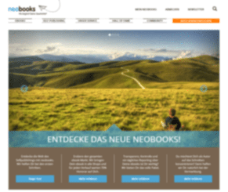 Screenshot Startseite verschwommen